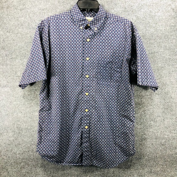 st johns bay Other - ST JOHNS‎ BAY Shirt Mens Size M Blue Button Short Sleeve Outdoor Recycled
